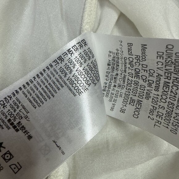 Roxy Blouse Ivory Long Sleeve Women’s Size Medium NWT - Picture 9 of 12